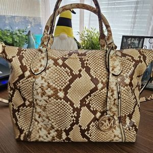 MICHAEL KORS PYTHON SATCHEL
